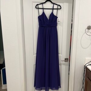 SORELLA VITA Purple Maxi Dress Spaghetti Strap Plunge